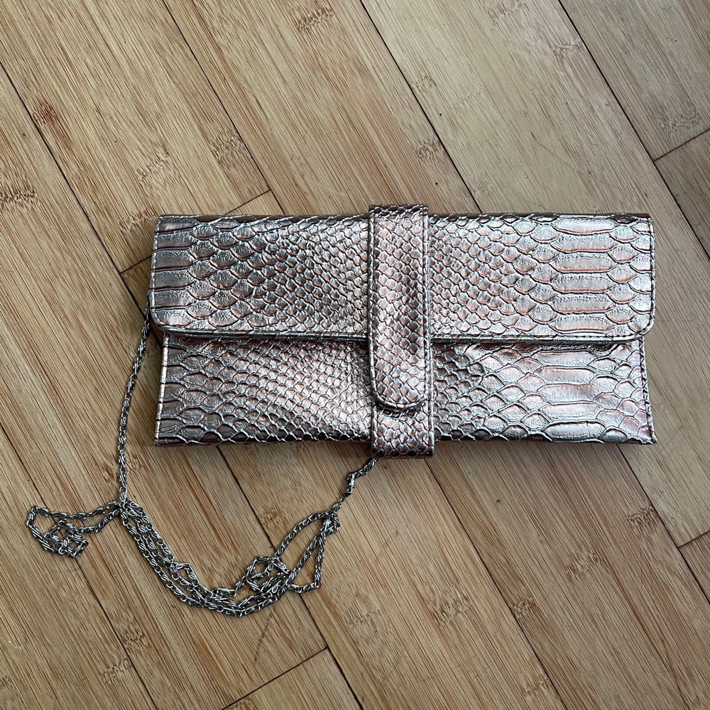 Rose Gold Clutch Purse Bag